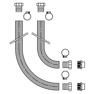 Angst+Pfister Flex-Anschluss-Set B, Länge 2.0 m 63 mm-2½