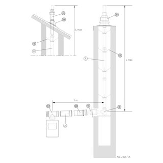 Almeva LIL/STARR Standard-Bausatz AS-U-KS-1A NW 80 / 125 Schrägdach