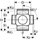 Geberit Eck-Abzweig 90° 63/63