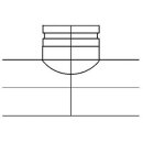 Sattelstück 90° zentriert 80-80mm