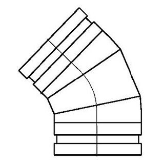 Segment Bogen 45° 250mm