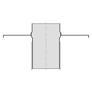 Dilatations-Stutzen eckig V4A 103mm