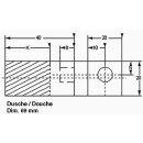 Tubi-Block 69mm für Dusche