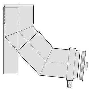 Kaminfuss 84° 2t. 153mm