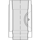 Rohr m. Putzöffnung Viton V4A 128mm DW