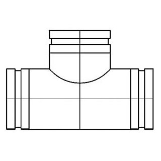 Abzweiger 90°+Sattel zentriert 100-80mm