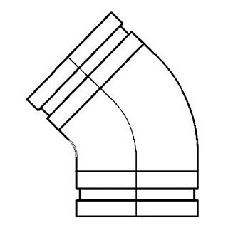 Bogen 45° gepresst 100mm