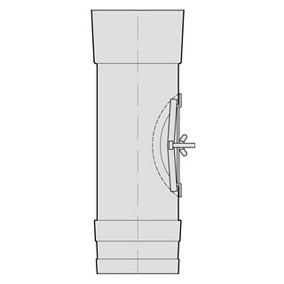 Rohr mit Russtür Holz V4A 128mm EW