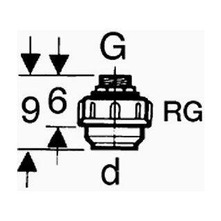 Geberit Stutzen+Verschraubung 48/22/1"