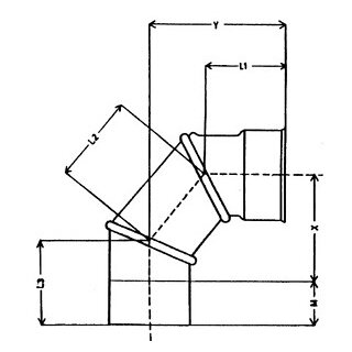 Bogen 90° mit verstellbar V4A 153mm EW