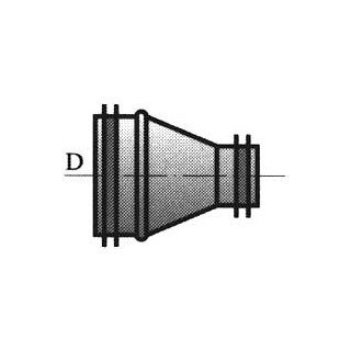 Reduktion mit Dichtung d=150/100mm