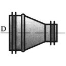 Reduktion mit Dichtung d=150/125mm