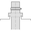 Kaminabdeckung mit Dilatat. A. 203mm