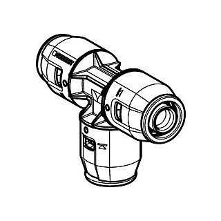 PushFit T-Stück 90° reduziert, 25-20-20