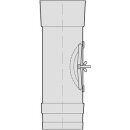 Rohr mit Russtür Holz V4A 353mm EW