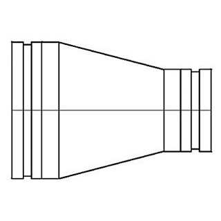 Reduktion zentriert 180-125mm