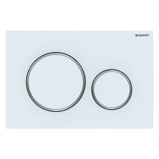 Geberit Sigma20 Betätigungsplatte weiss / glanzchrom / weiss