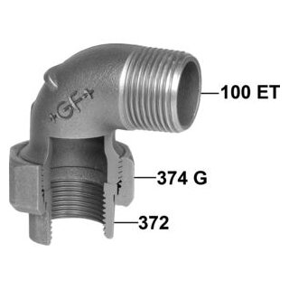 GF Winkel Verschr, flach dicht, Nr. 100 3/4 verzinkt