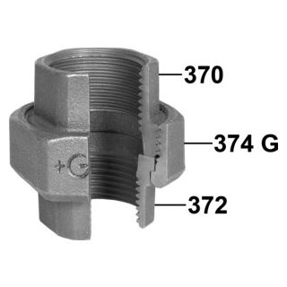 GF Verschraubung, flachdichtend, Nr. 330 3/8 schwarz