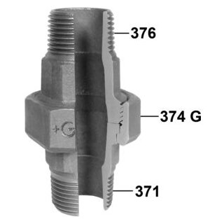 GF Verschraubung, flachdichtend, Nr. 336 1/2 schwarz