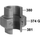 GF Verschraubung, kegelig dichtend, Nr. 340 3/8 verzinkt