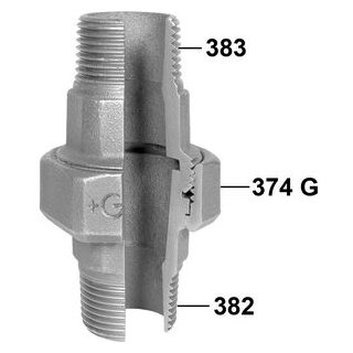 GF Verschraubung, kegelig dichtend, Nr. 344 3/4 verzinkt