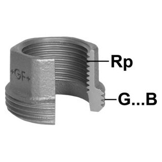 GF Einschraubteil, flachdichtend, Nr. 370 3/4 verzinkt