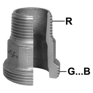 GF Einschraubteil, flachdichtend, Nr. 376 3/4 verzinkt