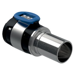 Geberit FlowFit Übergang auf Mapress mit Einschubende Edelstahl 1.4401, d16mm, d1 15mm